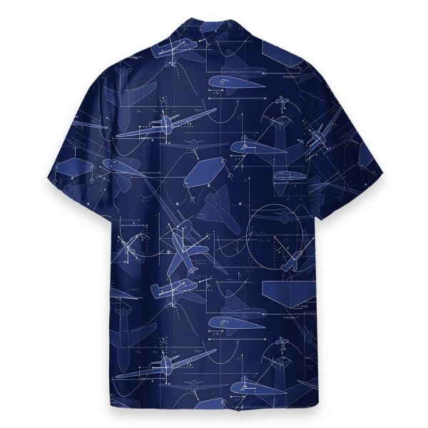 Aerodynamics Airplane Engineering Drawing Pictures Hawaiian Shirt & Beach Shorts