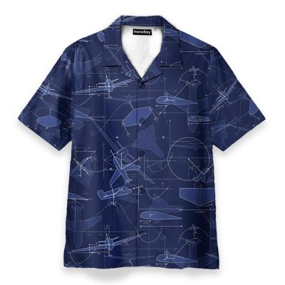 Aerodynamics Airplane Engineering Drawing Pictures Hawaiian Shirt & Beach Shorts