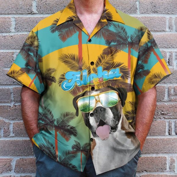Aloho Summer Boxer Dog Hawaiian Shirt