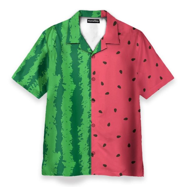 Watermelon Tropical Funny Button'S Up Shirts Hawaiian Shirt & Beach Shorts