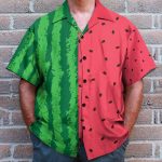 Watermelon Tropical Funny Button'S Up Shirts Hawaiian Shirt & Beach Shorts