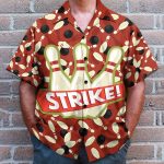 Bowling Strike Men'S Button'S Up Shirts Hawaiian Shirt
