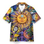 The Sun Hippie Men'S Button'S Up Shirts Hawaiian Shirt