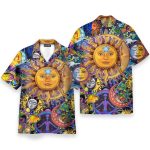 The Sun Hippie Men'S Button'S Up Shirts Hawaiian Shirt