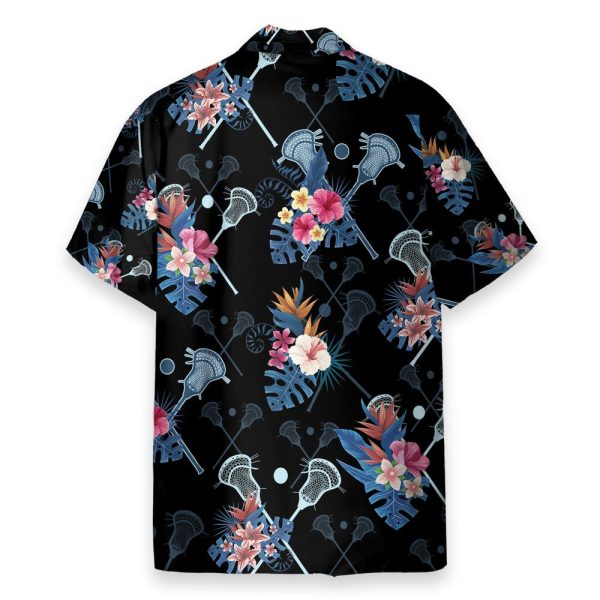 Lacrosse Tropical Men'S Button'S Up Shirts Hawaiian Shirt