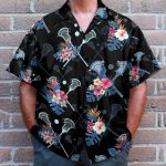 Lacrosse Tropical Men'S Button'S Up Shirts Hawaiian Shirt