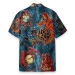 Dragon Playing Dice Blue Dungeons & Dragons Game Hawaiian Shirt
