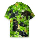 Irish Black Cat So Cute St Patricks Day Hawaiian Shirt