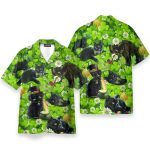 Irish Black Cat So Cute St Patricks Day Hawaiian Shirt
