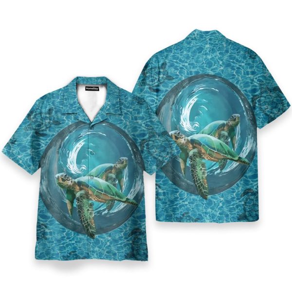 Turtles In The Ocean Hawaiian Shirt