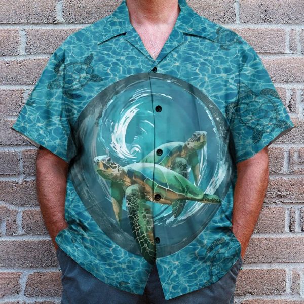 Turtles In The Ocean Hawaiian Shirt