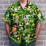 Saint Patricks Day Skull Hawaiian Shirt