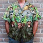 Monkey Tropical Pattern Hawaiian Shirt