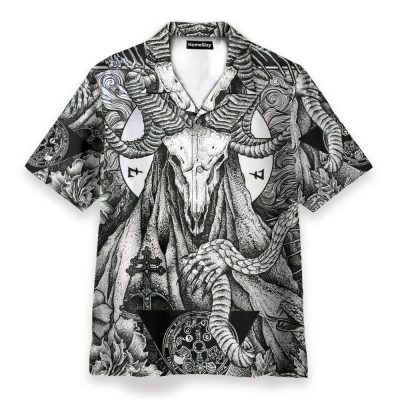 Satanic Pagan Demon Men'S Button'S Up Shirts Hawaiian Shirt
