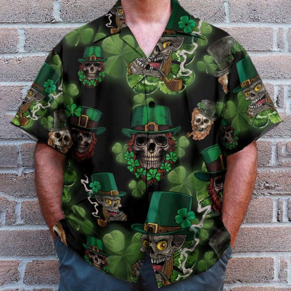 Skull Leprechaun Irish Happy St Patrick'S Day Hawaiian Shirt