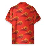 Fried Chicken Food In Red Summer Vibe Hawaiian Shirt