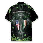 Irish Enri Go Bragh American Flag Clover Hawaiian Shirt