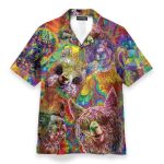 Colrful Llama Paiting Hawaiian Shirt