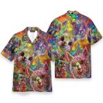 Colrful Llama Paiting Hawaiian Shirt
