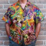 Colrful Llama Paiting Hawaiian Shirt