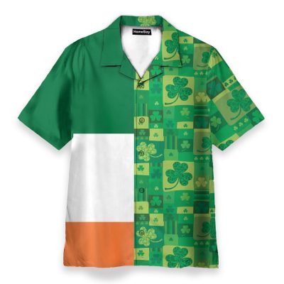 Irish Saint Patrick'S Day Men'S Button'S Up Shirts Hawaiian Shirt