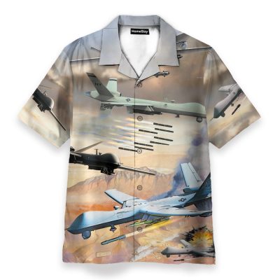 Us Air Force Men'S Button'S Up Shirts Hawaiian Shirt