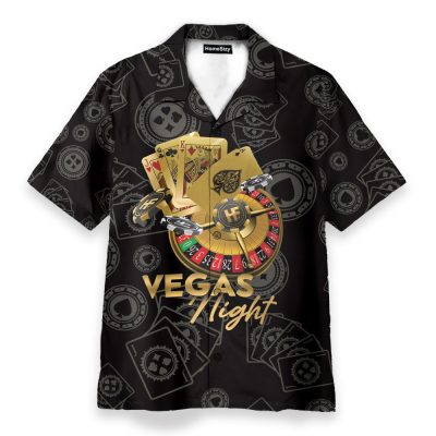 Vegas Night In Casino Men'S Button'S Up Shirts Hawaiian Shirt