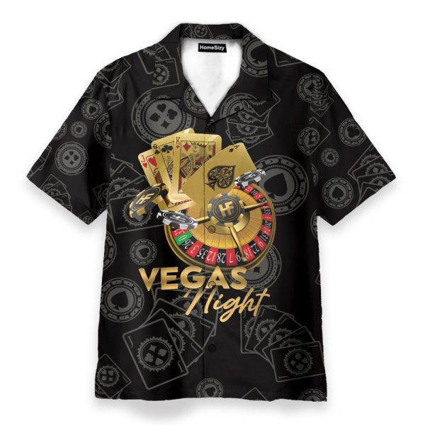 Vegas Night In Casino Men'S Button'S Up Shirts Hawaiian Shirt