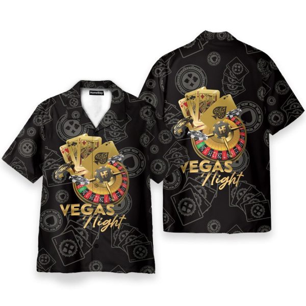 Vegas Night In Casino Men'S Button'S Up Shirts Hawaiian Shirt