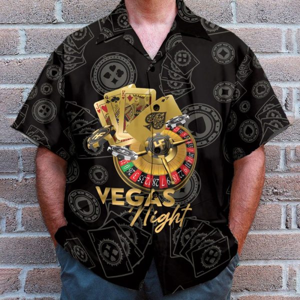 Vegas Night In Casino Men'S Button'S Up Shirts Hawaiian Shirt