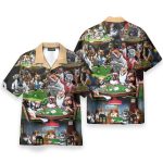 Dogs Playing Poker On The Table Hawaiian Shirt