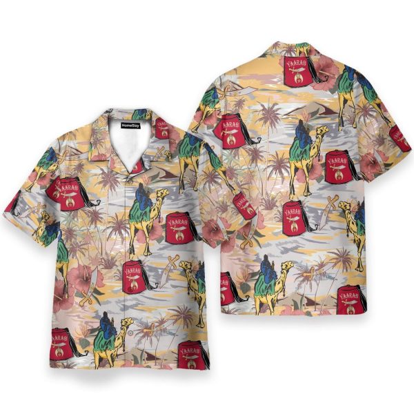 Yaarab Shriners Camel Riding Hawaiian Shirts