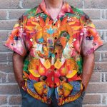 Abstract Colorful Art Of Elephant India Style Hawaiian Shirt