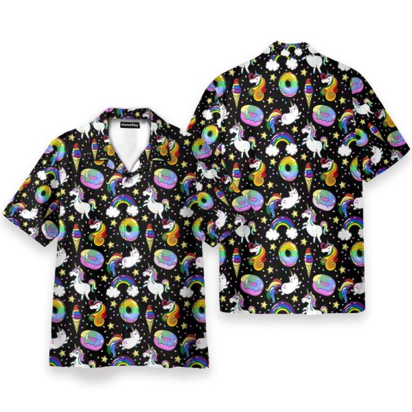 Life Is Better With Unicorn And Donuts Hawaiian Shirt