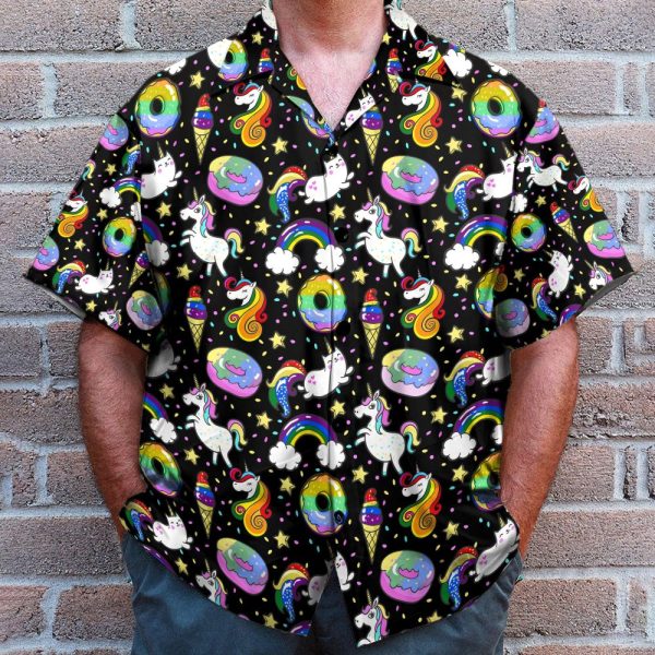 Life Is Better With Unicorn And Donuts Hawaiian Shirt