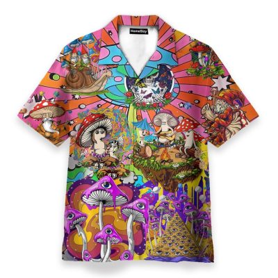 Hippie Mushroom Peace Life Hawaiian Shirt