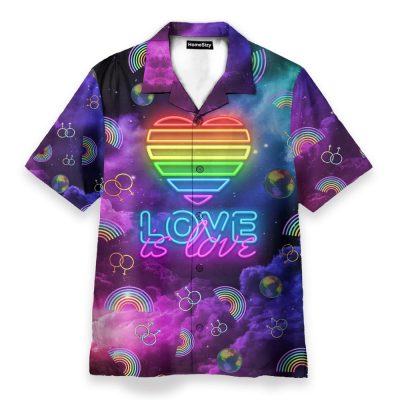 Lgbt Galaxy Love Is Love Hawaiian Shirt