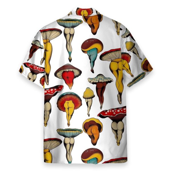 Sexy Mushroom Funny Button'S Up Shirts Hawaiian Shirt & Beach Shorts