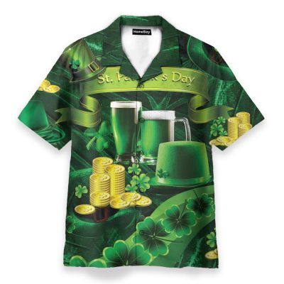 Green Beer St Patrick'S Day Hawaiian Shirt