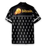 Black And White Bitcoin Pattern Hawaiian Shirt & Beach Shorts