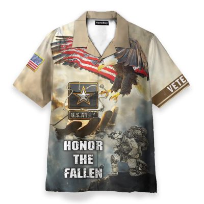 Us Army Veteran Honor The Fallen Hawaiian Shirt