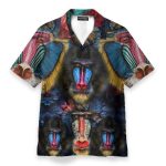 Amazing Mandrill Men'S Button'S Up Shirts Hawaiian Shirt