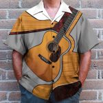 Classic Guitar Men'S Button'S Up Shirts Hawaiian Shirt