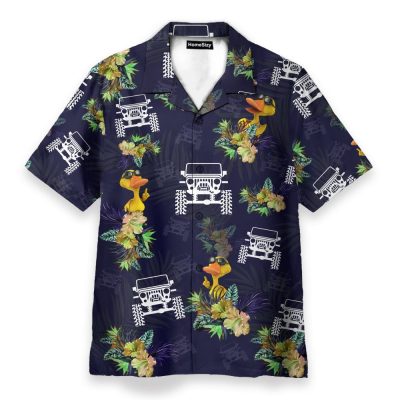 Jeep Duck Funny Button'S Up Shirts Hawaiian Shirt