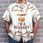 Bourbon Whiskey Cigars I'M A Neat Guy Hawaiian Shirt