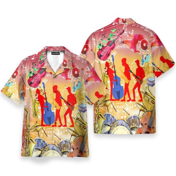 Jazz Music Funny Button'S Up Shirts Hawaiian Shirt