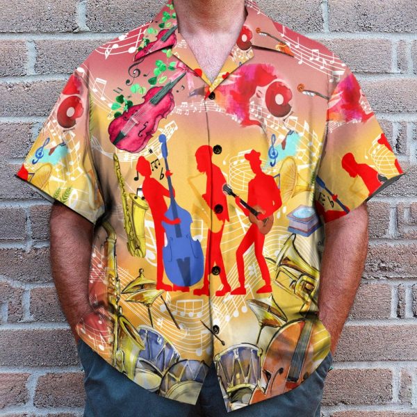 Jazz Music Funny Button'S Up Shirts Hawaiian Shirt