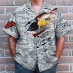 Eagle Veteran Proud Us Air Force Hawaiian Shirt & Beach Shorts