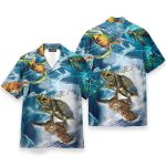 Amazing Sea Turtle Men'S Button'S Up Shirts Hawaiian Shirt