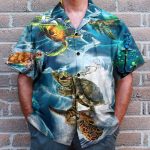 Amazing Sea Turtle Men'S Button'S Up Shirts Hawaiian Shirt